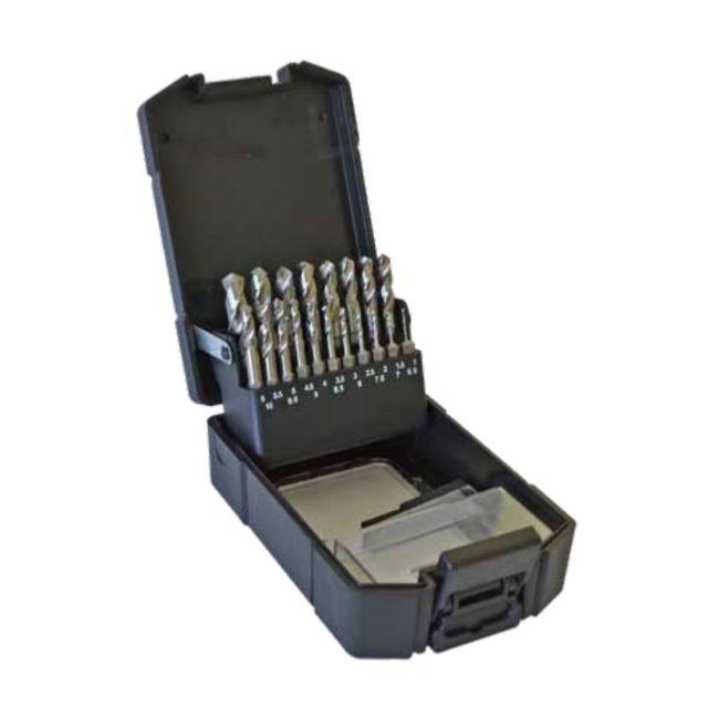 Coffret 19 forets 6 pans diam 1  10 mm