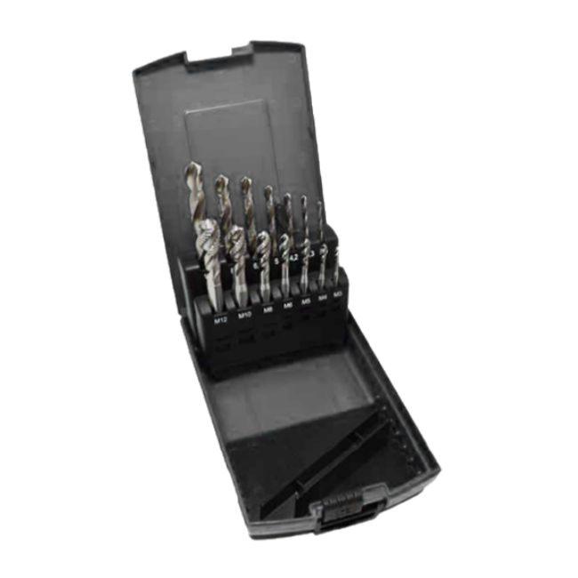 Coffret tarauds et forets trou borgne M3 à M12