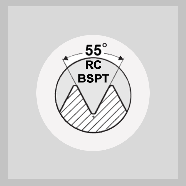 Filires Gaz conique 55 BSPT/RC