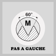 Tarauds métriques GAUCHE